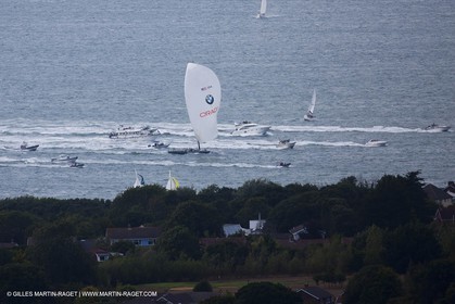 05 08 2010 - Cowes (UK, IOW) - The 1851 Cup -  BMW ORACLE Racing -  - Round The Island Race - Back in the Solent.