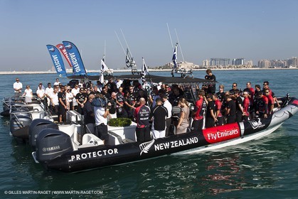 26 11 2010 - Dubai (UAE) - Dubai Louis Vuitton Trophy - BMW ORACLE Racing - NZ mine accident remembrance