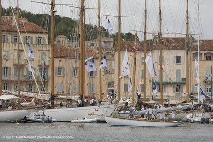 30 09 2014, Saint-Tropez (FRA,83), Voiles de Saint-Tropez 2014, Day 2, hommage à Yves Carcelle, propriétaire de Runa VI