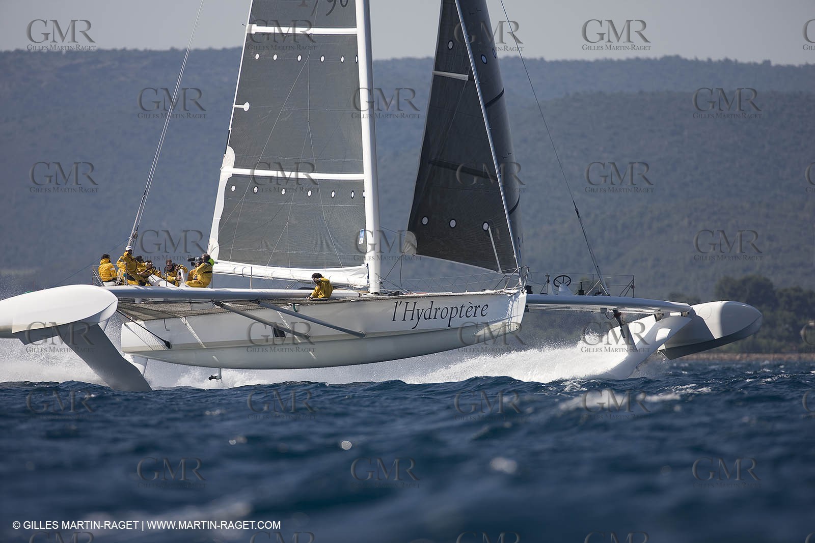 14 06 2008 - Toulon-Hyères (FRA,83) - 50 knots record attempt trials by l'Hydroptère