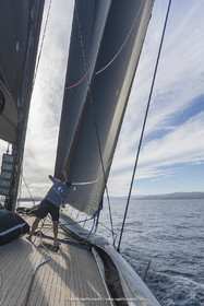 03 10 2022, Saint-Tropez (FRA,83), Voiles de Saint-Tropez 2022,  entraînement des maxis, A bord de Sipirit of Malouen X