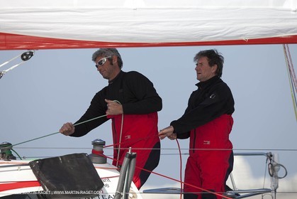 13 03 2010 - La Grande Motte   Port Camargue (FRA) - Groupe Bel - Entraînement Kito de Pavant   Sébastien Audigane en vue de la Transat AG2R 2010