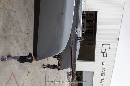 21 07 2020, La Grande Motte (FRA), Gunboat, Gunboat 68 SeaTilt out of the shed