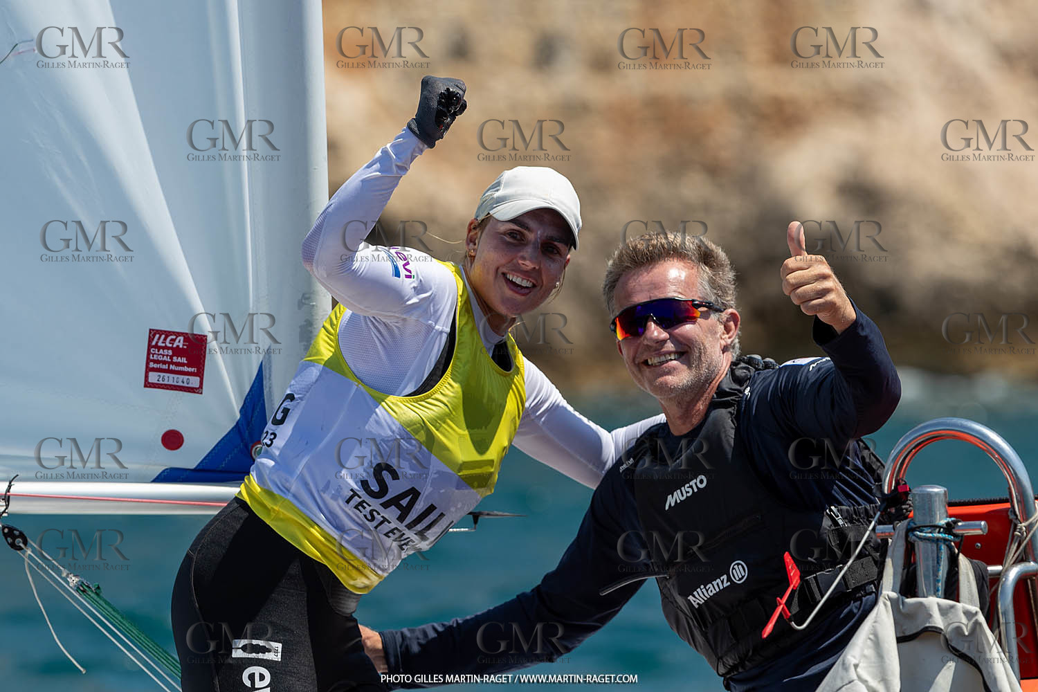 15 07 2023, Marseille (FRA), Paris 2024 Olympic Games Sailing Test Event, Day 6, Ilca 6 Medal race
