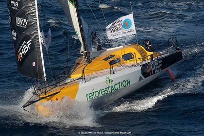 27 08 2021, Marseille (FRA), Transat Jacques Vabre 2021, Class 40, HBF-Reforest'Action (Kito de Pavant, Gwen Gbick)