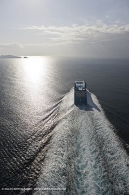 14 01 2012 - Marseille (FRA,13) - Compagnie La Méridionale - le Piana devant Marseille et les Calanques