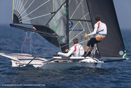 23 04 2007 - 2007 Semaine Olympique Française - Hyères (South of France) - Day 2 - Team France - 49er - MONTEAU - GUILLOU Damien