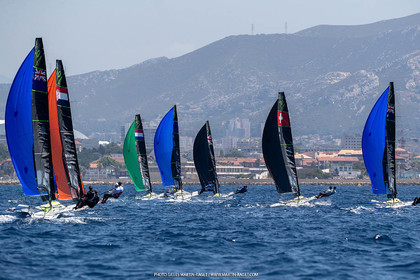 16 07 2023, Marseille, (FRA), Paris 2024 Olympic Games 2024 Sailing Test Event, Day 8, Medal race 49er Men