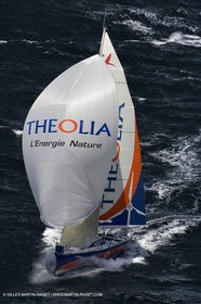06-26-2007 - FIGARO II - THEOLIA - Skipper : Robert Nagy - Training off Marseille (south France) with strong wind conditions