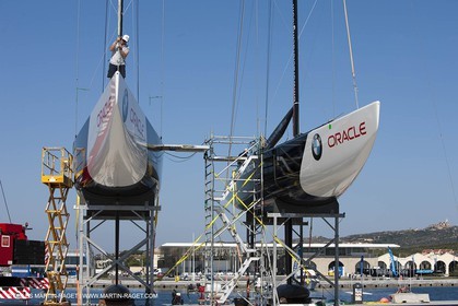 19 05 2010 - La Maddalena (ITA, Sardinia) Louis Vuitton Trophy - BMW ORACLE Racing - Maintenance Day