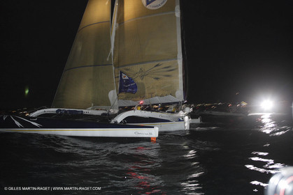 05 11 2006 - Pointe à Pitre Guadelupe (FRA) - Route du Rhum 2006 arrival - overall winner Lionel Lemonchois (Gitana 11)