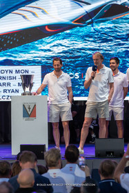 04 10 2024, Barcelona (ESP), 37th America's Cup, Louis Vuitton Cup Final, Race Day 7 , Prizegiving