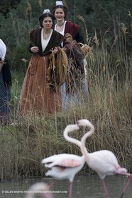 24 02 2007 - Saintes Maries of the Sea (FRA, 13) - Queen of Arles and her assistants in Camargue