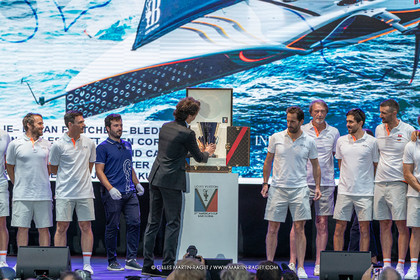 04 10 2024, Barcelona (ESP), 37th America's Cup, Louis Vuitton Cup Final, Race Day 7 , Prizegiving