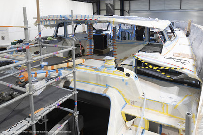 29 10 2018, La Grande Motte (FRA,30), Chantier Gunboat, construction du Gunboat 68