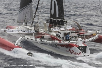 12 09 2012 - Marseille (FRA,13) - Trimaran Sodebo - Thomas Coville - Trans Mediterranée record attempt.