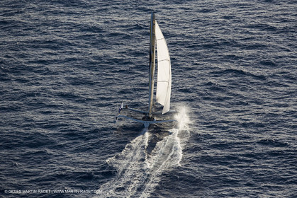 05 11 2006 - Pointe à Pitre Guadelupe (FRA) - Route du Rhum 2006 arrival - overall winner Lionel Lemonchois (Gitana 11)