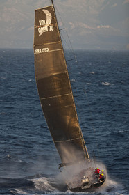 09 10 2017, Calvi (FRA,20), VOR 70 Babsy, Tentative de record autour de la Corse à la voile, skipper Franck Cammas