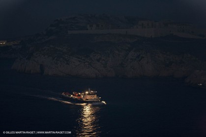 17 02 2012 - Marseille (FRA,13) - Arrival in Marseille harbour onboard ferry Piana (La Meridionale Corp.)