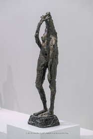 30 10 2023, Montpellier (FRA), oeuvre de Germaine Richier, Exposition Centre Pompidou - Musée Fabre 2023, La Forêt 1946, Bronze patiné sur base en pierre, Fondeur : Alexis Rudier, Paris, 116 x 29 x 31,5 cm, Fondation Marguerite et Aimé Maeght, Saint-Paul-de-Vence