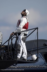 02 09 2008 - Anacortes (WA, USA) - America's Cup - BMW ORACLE Racing - 90 ft trimaran first sea trials