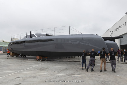 21 07 2020, La Grande Motte (FRA), Gunboat, Gunboat 68 SeaTilt out of the shed