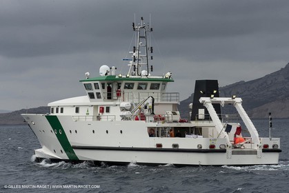Al Azizi first sea trial - H2X boatyard - Oceanographjic research ship - La Ciotat (FRA,13) - 26 05 2014
