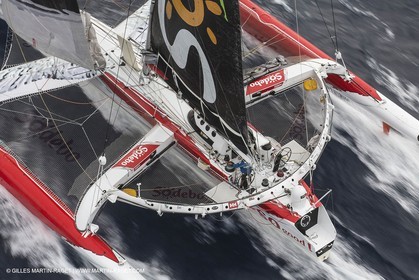 12 09 2012 - Marseille (FRA,13) - Trimaran Sodebo - Thomas Coville - Tentative contre le record de la Méditerranée