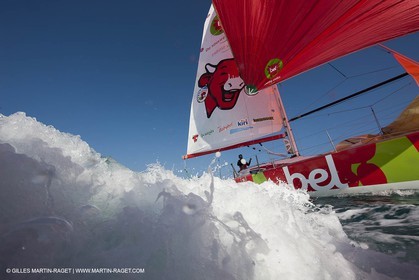 13 03 2010 - La Grande Motte   Port Camargue (FRA) - Groupe Bel - Entraînement Kito de Pavant   Sébastien Audigane en vue de la Transat AG2R 2010