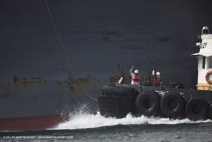 07 10 2008 - San Diego (CA, USA) - America's Cup - BMW ORACLE Racing - 90 ft trimaran sea trials - San Diego session - Day 1