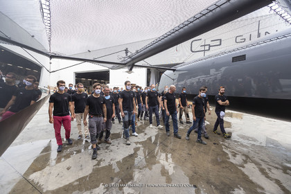 21 07 2020, La Grande Motte (FRA), Gunboat, Gunboat 68 SeaTilt out of the shed