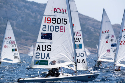 09 07 2023, Marseille (FRA), Paris 2024 Sailing Test Event, Race Day 1, ILCA 9