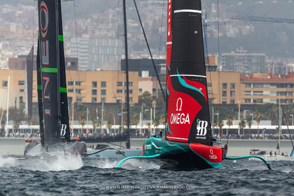 13 10 2024, Barcelona (ESP), Louis Vuitton 37th America's Cup, Final Match, Race Day 2, race 3