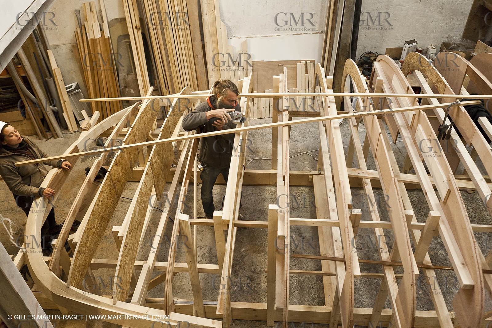 18 01 2012 - Marseille (FRA,13) - Alcyon construction at Carènes boat yard