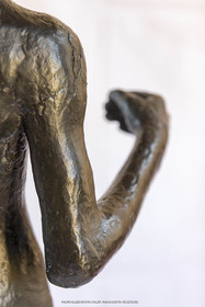 06 03 2016, Saint-Etienne du Grès (FRA,13), Oeuvre de Germaine Richier, Loretto I 1934, Bronze patiné foncé, Numéroté 4 6, fondeur Susse, Paris, 160 x 52 x 35 cm, Collection particulière