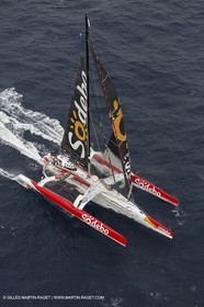 12 09 2012 - Marseille (FRA,13) - Trimaran Sodebo - Thomas Coville - Tentative contre le record de la Méditerranée