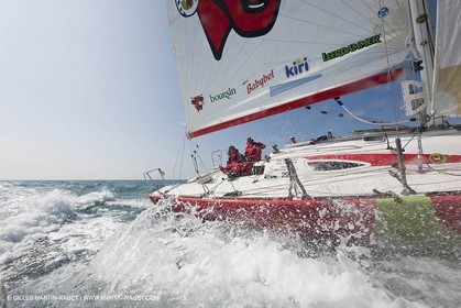 13 03 2010 -  La Grande Motte   Port Camargue (FRA) - Groupe Bel - Kito de Pavant   Sebastien Audigane training for Transat AG2R
