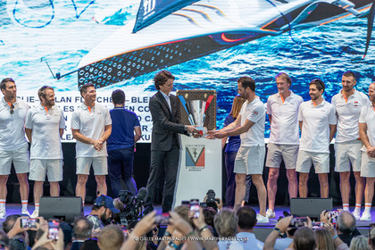 04 10 2024, Barcelona (ESP), 37th America's Cup, Louis Vuitton Cup Final, Race Day 7 , Prizegiving