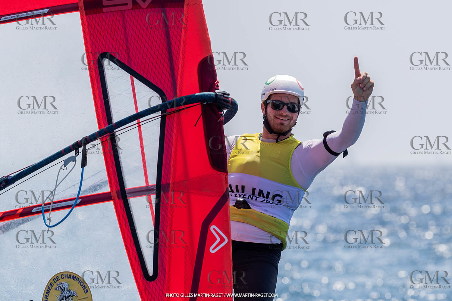 16 07 2023, Marseille, (FRA), Paris 2024 Olympic Games 2024 Sailing Test Event, Day 8, Medal race IQ Foil Men, Thomas Goyard (FRA)