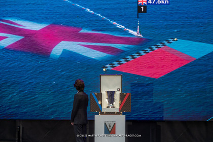 04 10 2024, Barcelona (ESP), 37th America's Cup, Louis Vuitton Cup Final, Race Day 7 , Prizegiving