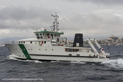 Al Azizi first sea trial - H2X boatyard - Oceanographjic research ship - La Ciotat (FRA,13) - 26 05 2014