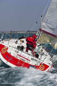 13 03 2010 -  La Grande Motte   Port Camargue (FRA) - Groupe Bel - Kito de Pavant   Sebastien Audigane training for Transat AG2R