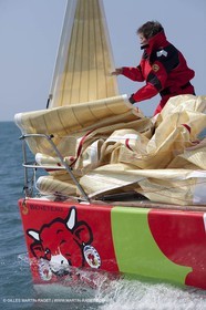 13 03 2010 -  La Grande Motte   Port Camargue (FRA) - Groupe Bel - Kito de Pavant   Sebastien Audigane training for Transat AG2R