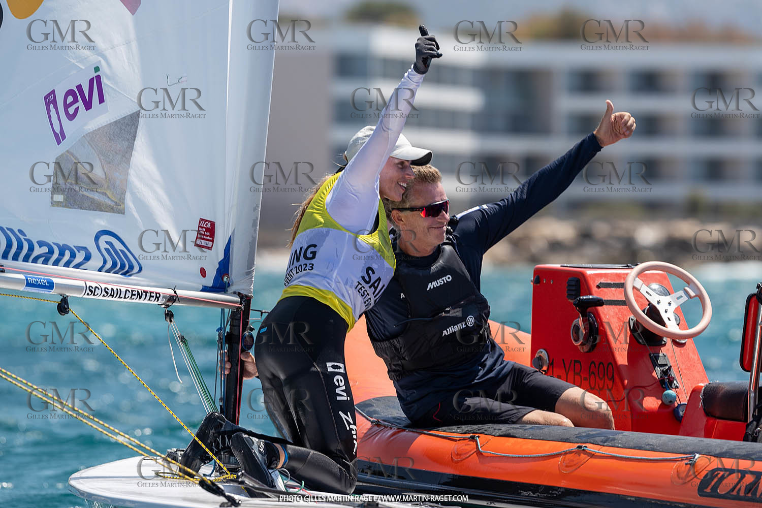 15 07 2023, Marseille (FRA), Paris 2024 Olympic Games Sailing Test Event, Day 6, Ilca 6 Medal race