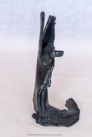 08 01 2023, Marseille (FRA,13), Oeuvre de Germaine Richier, Petit Bronze n°3 1956, Bronze patiné foncé, Epreuve d'exposition, fondeur : L. Thinot, Paris, 16,5 x 7 x 9 cm, Collection particulière