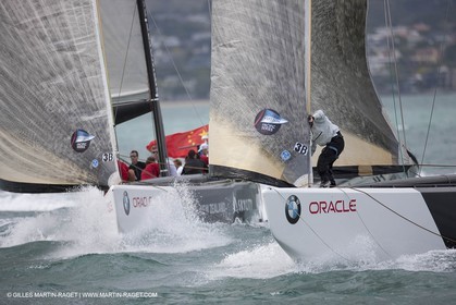 30 01 2009 - Auckland (NZL) -  Louis Vuitton Pacific Series -  Racing Day 1 - Pataugas-K Challenge vs Cina Team