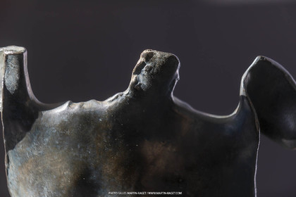 19 02 2020, Marseille, (FRA,13), Oeuvre de Germaine Richier, Homme de la nuit n°1 1954, Bronze patiné foncé, Numéroté EA, Fondeur L. Thinot, Paris, 27,5 x 20,4 x 9 cm, Collection particulière