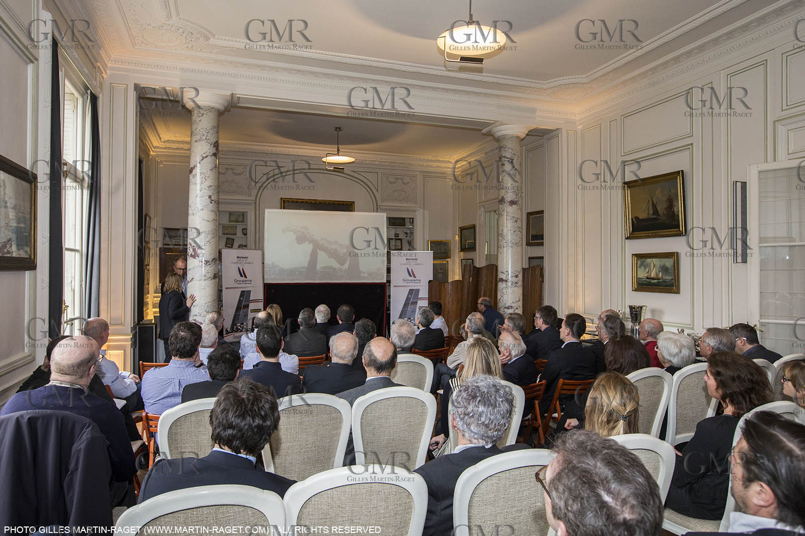 22 02 2016, Paris (FRA), 35th America's Cup, Groupama Team France announces Norauto as official partner at Yacht Club de France