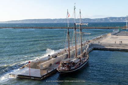 23 10 2025, Marseille (FRA), MED25 - Armada pour la Paix - Le Bel Espoir ammaré au Mucem