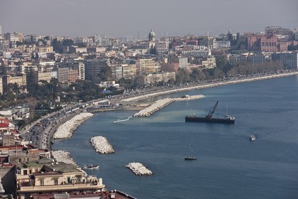 24 02 2012 - Naples (ITA) - 34th America's Cup - America's Cup World Series Naples 2012 - Naples Preview - Breakwater extension works
